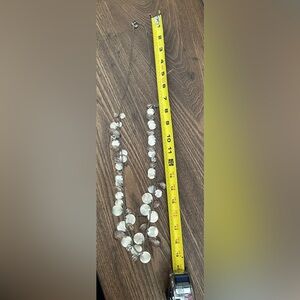 20” silver and crystal necklace